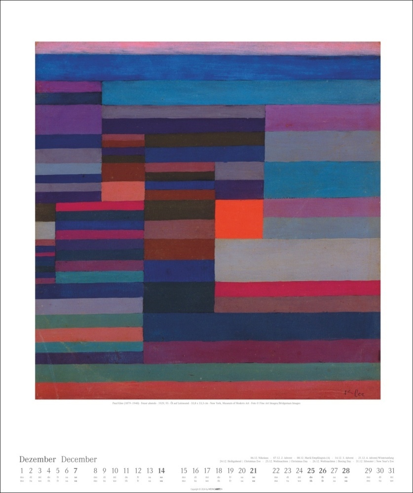 Bild: 9783839900093 | Paul Klee Kalender 2025 | Paul Klee | Kalender | Spiralbindung | 14 S.