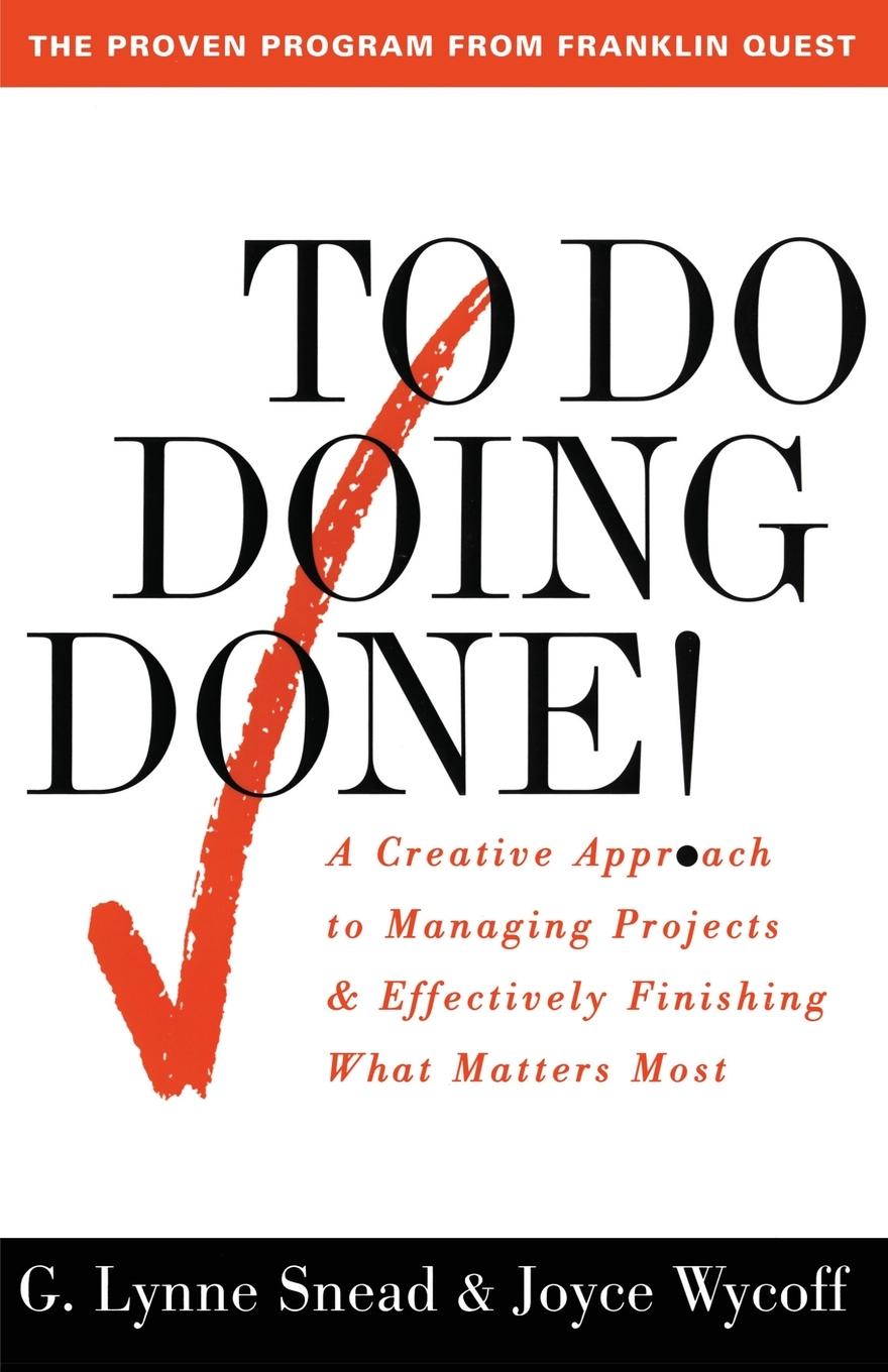 Cover: 9780684818870 | To Do Doing Done | G. Lynne Snead | Taschenbuch | Englisch | 1997