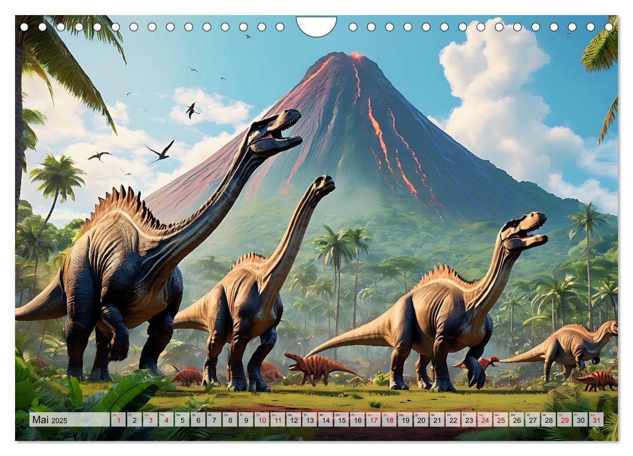 Bild: 9783383798955 | Dinosaurier - die Welt der Urzeitgiganten (Wandkalender 2025 DIN A4...