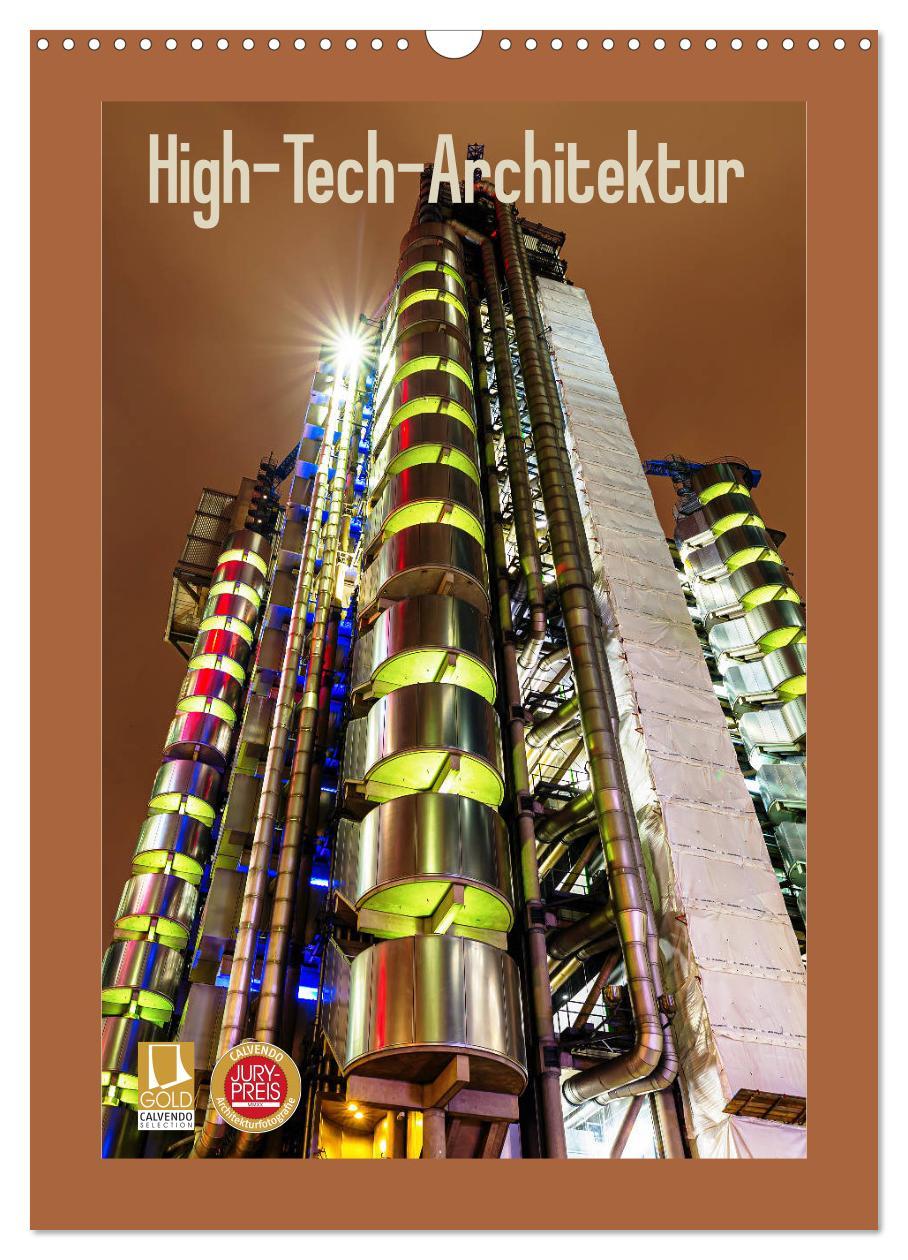 Cover: 9783435948697 | High-Tech-Architektur (Wandkalender 2025 DIN A3 hoch), CALVENDO...