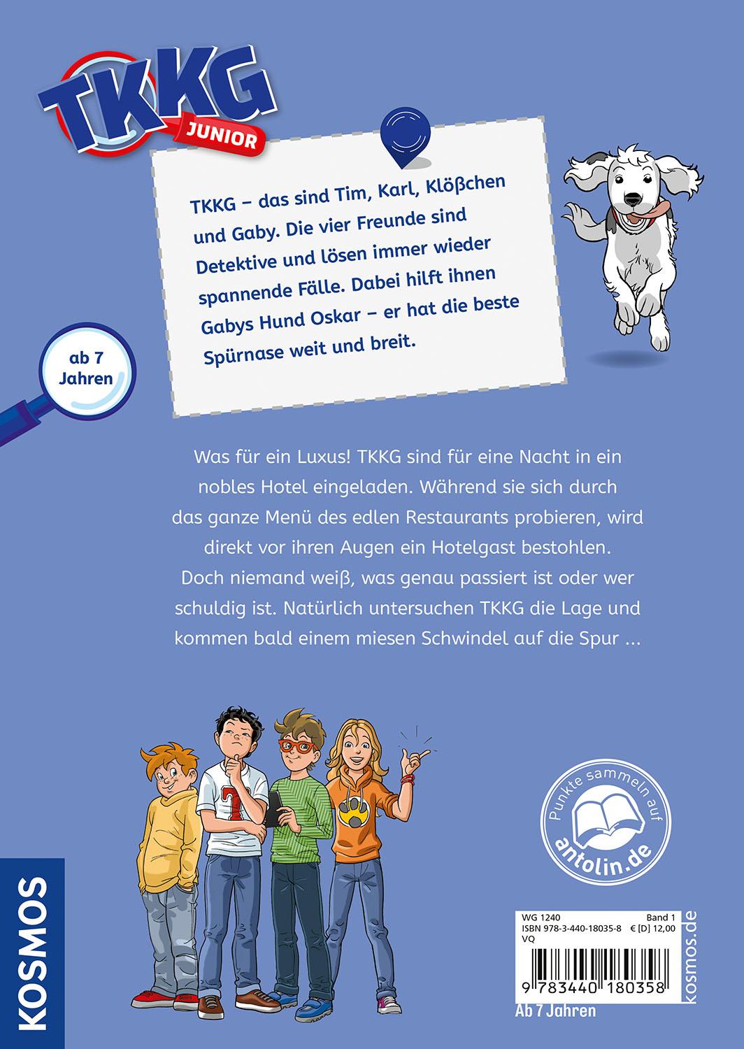 Bild: 9783440180358 | TKKG Junior, 1, Hochstapler im Hotel | Christine Haas | Buch | 80 S.