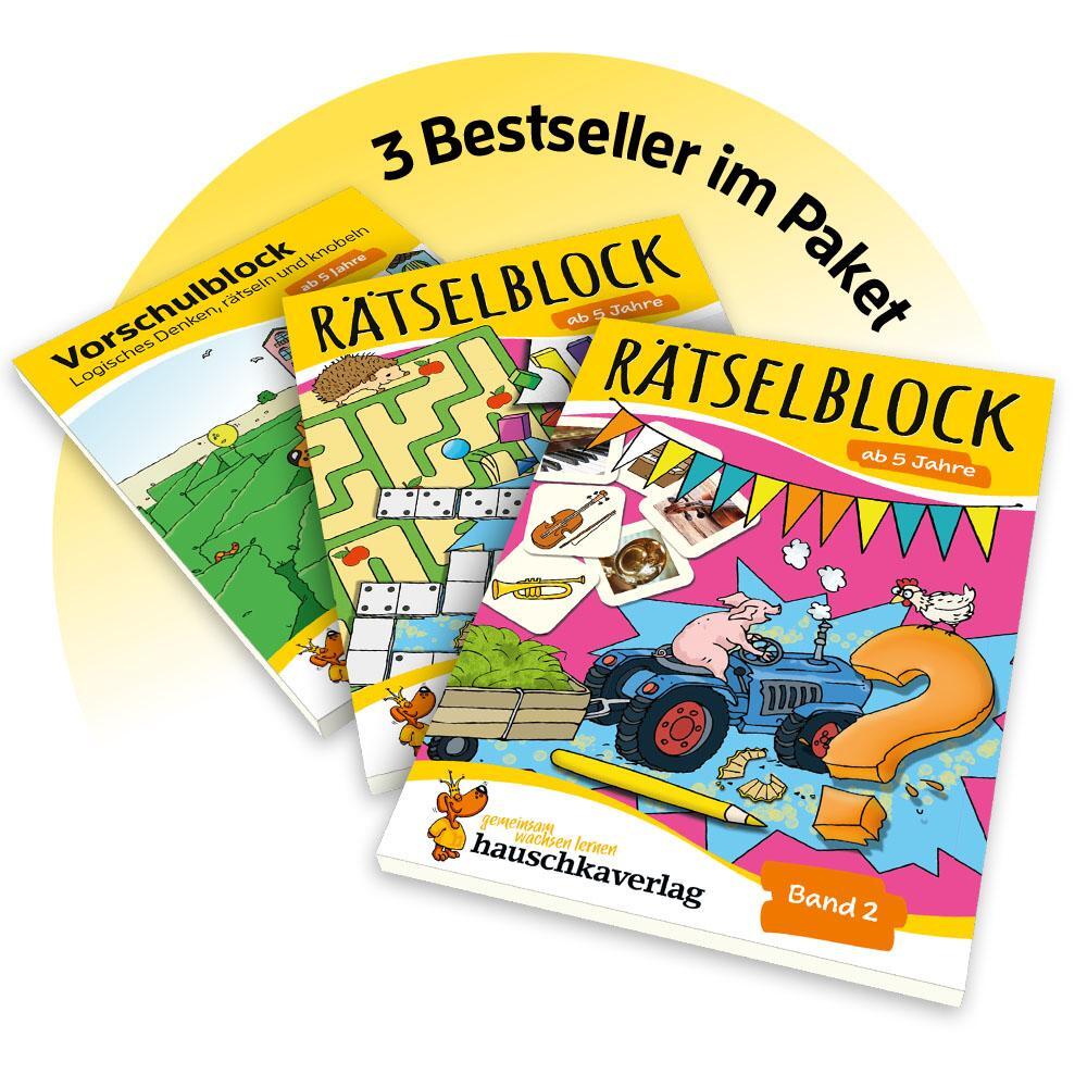 Bild: 9783754280027 | Rätselblock-Paket ab 5 Jahre - Rätseln und logisches Denken | Box