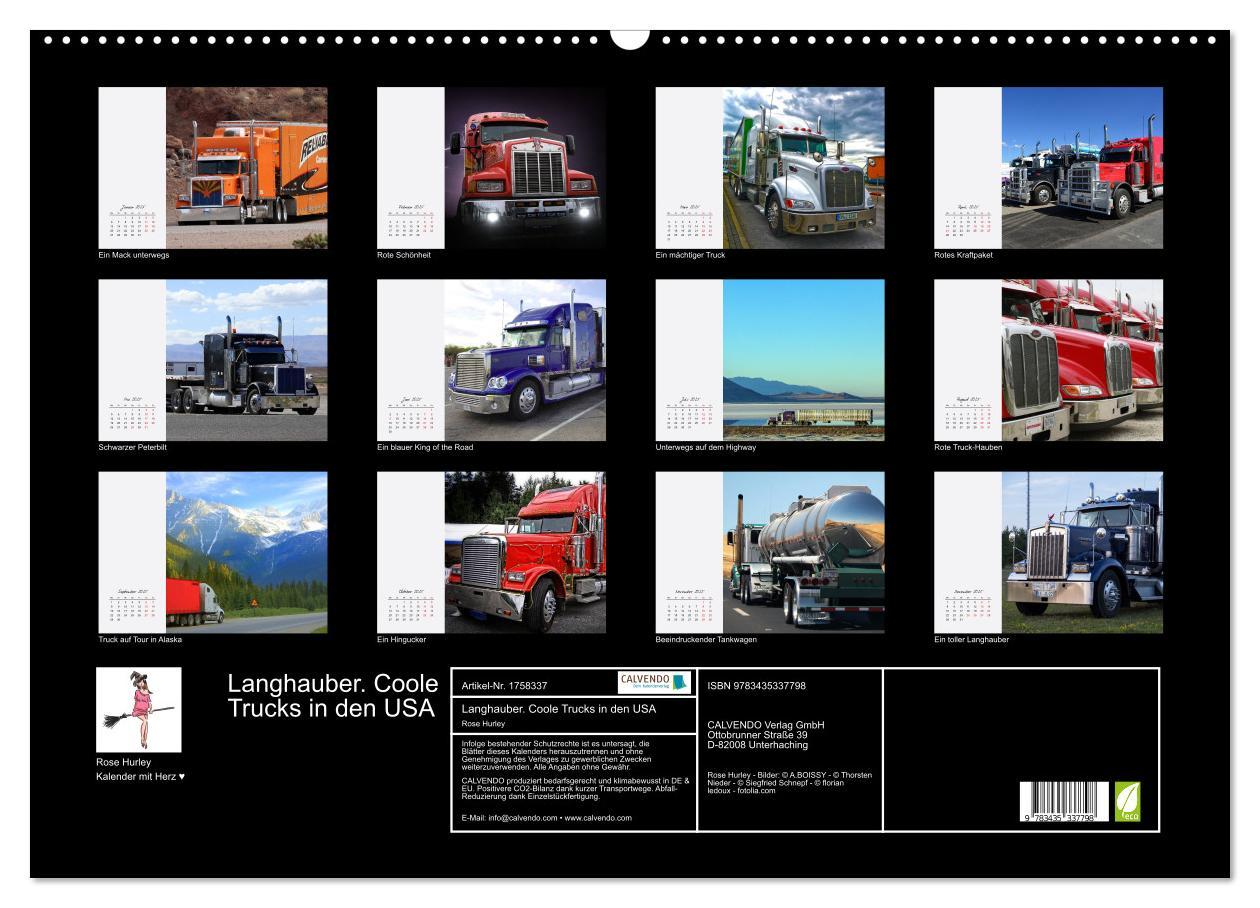 Bild: 9783435337798 | Langhauber. Coole Trucks in den USA (Wandkalender 2025 DIN A2...