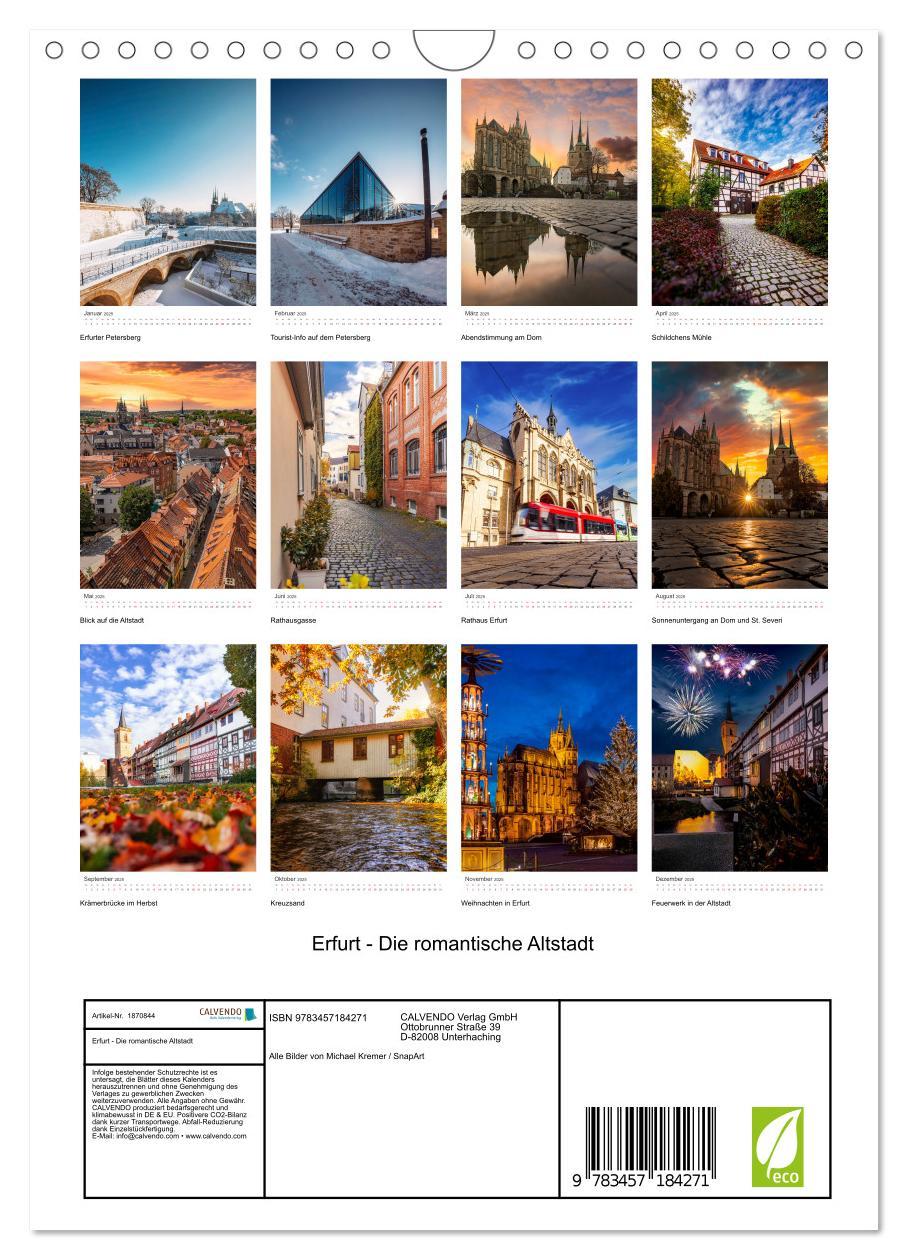 Bild: 9783457184271 | Erfurt - Die romantische Altstadt (Wandkalender 2025 DIN A4 hoch),...