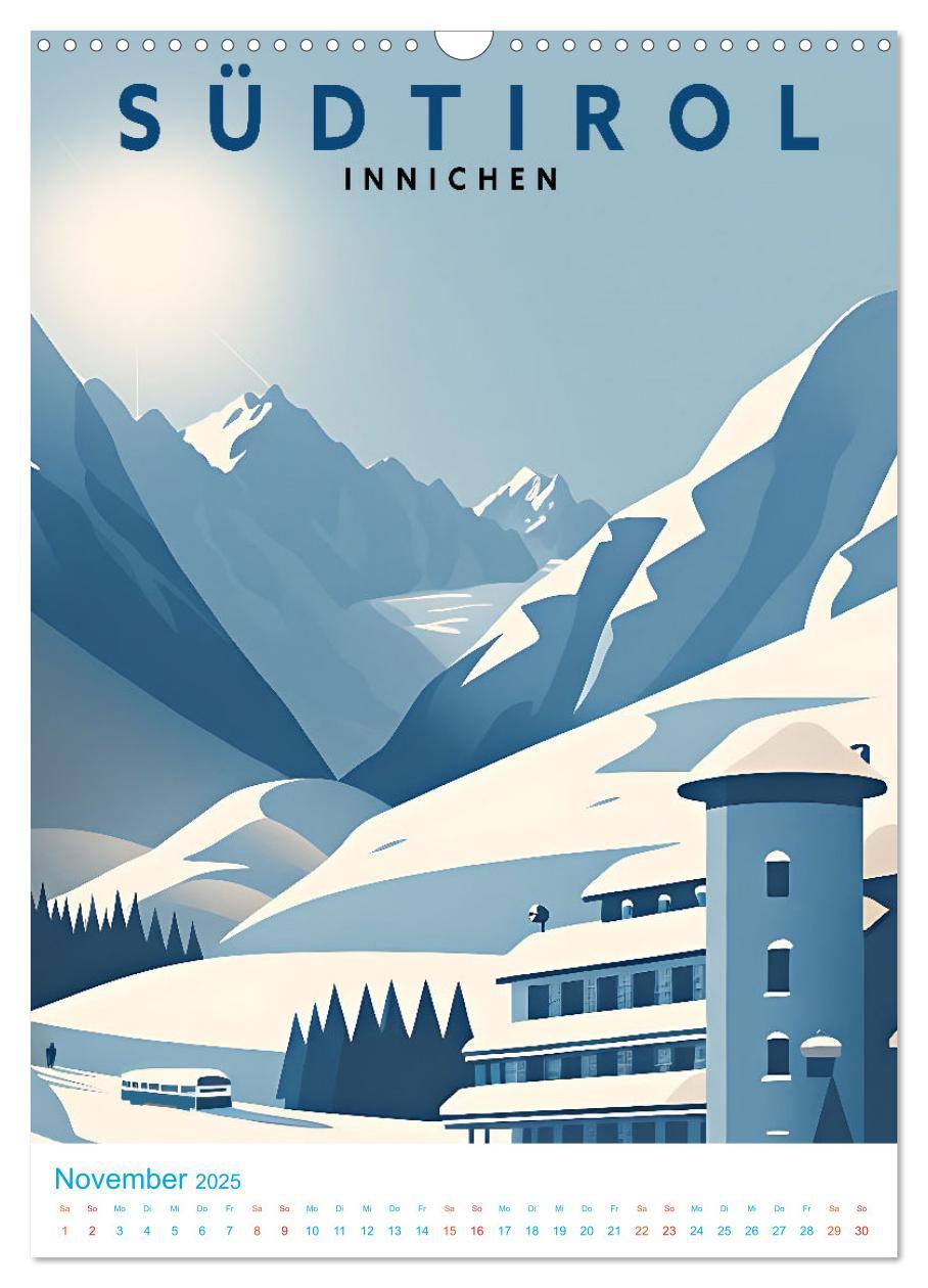 Bild: 9783435886197 | Südtirol - Old School Poster Style (Wandkalender 2025 DIN A3 hoch),...