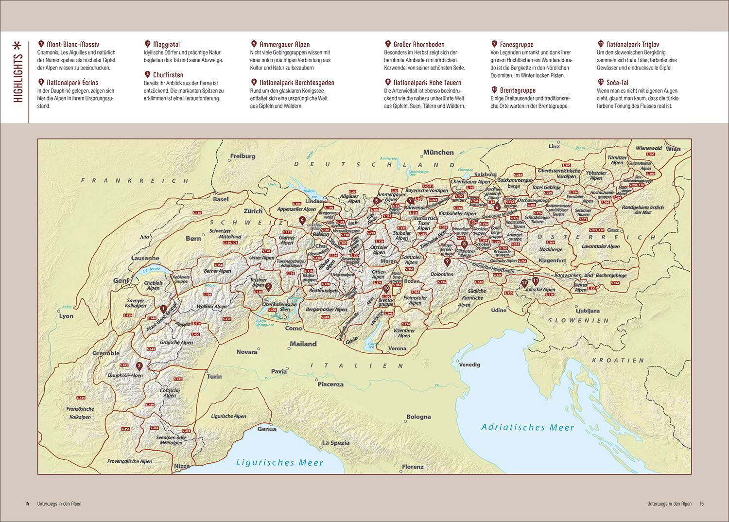 Bild: 9783969650790 | KUNTH Unterwegs in den Alpen | Das große Reisebuch | Taschenbuch