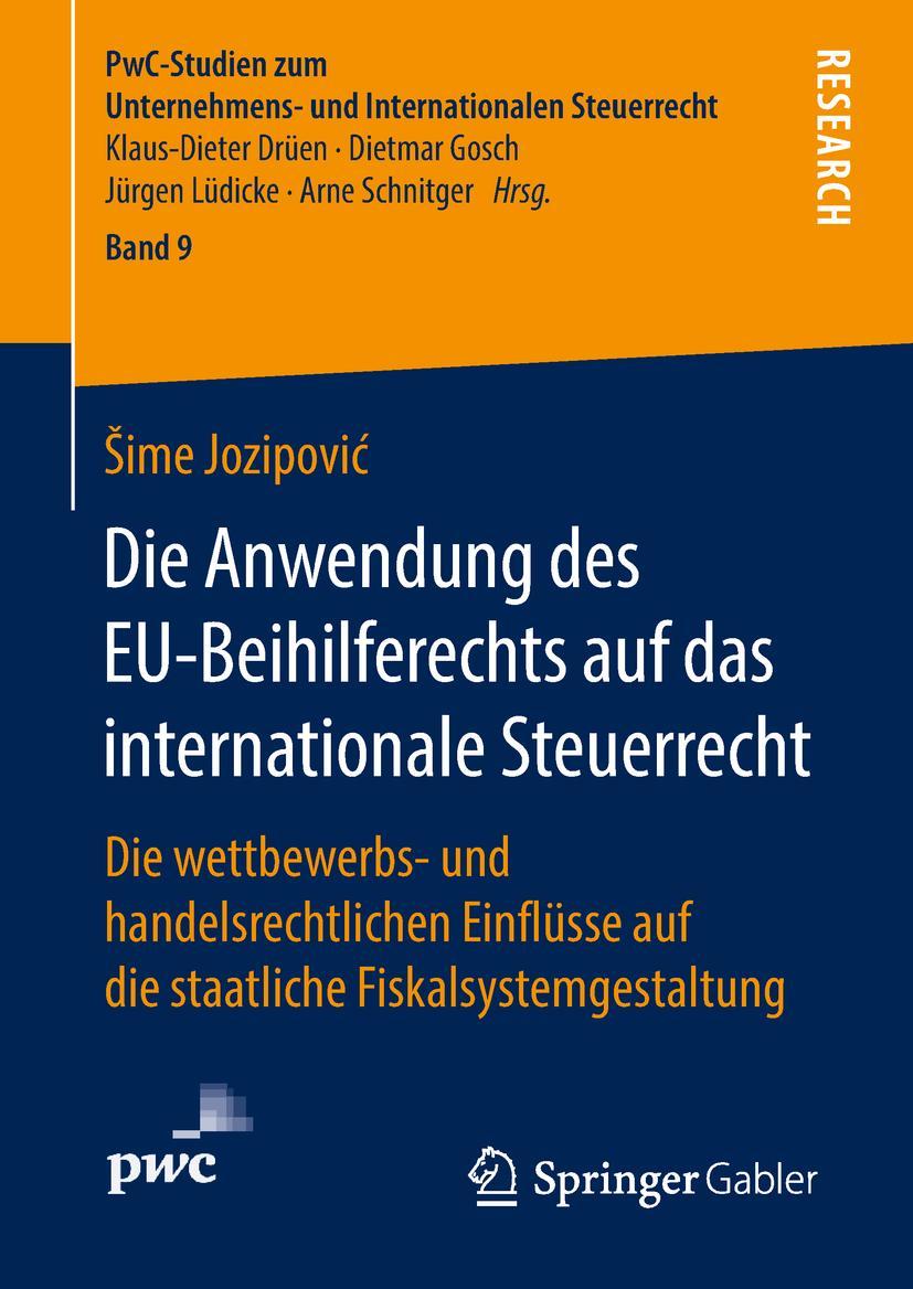 Cover: 9783658221867 | Die Anwendung des EU-Beihilferechts auf das internationale Steuerrecht