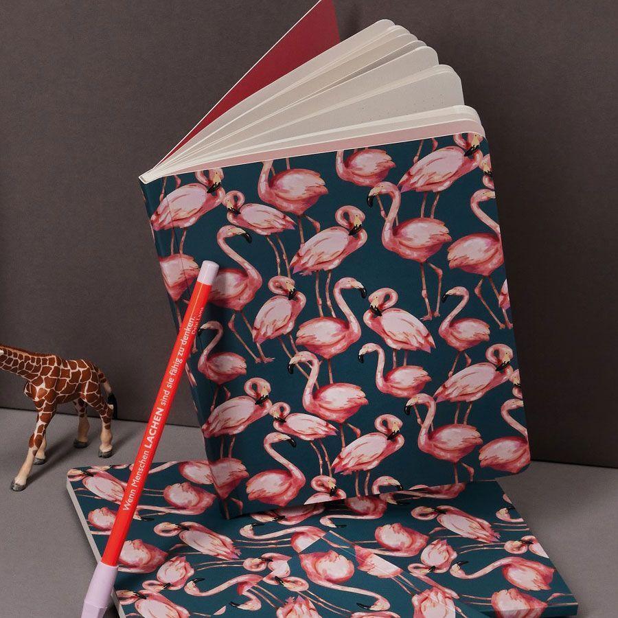 Bild: 4048809030961 | Heft A5 de Luxe Pink Flamingo | Broschüre | Deutsch | 2024