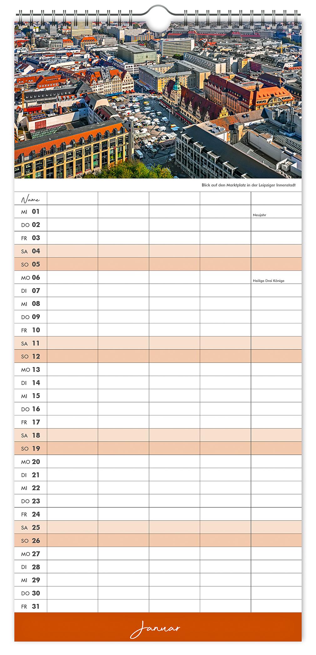 Bild: 9783910680784 | Kalender Familienplaner Leipzig 2025 | K4 Verlag (u. a.) | Kalender