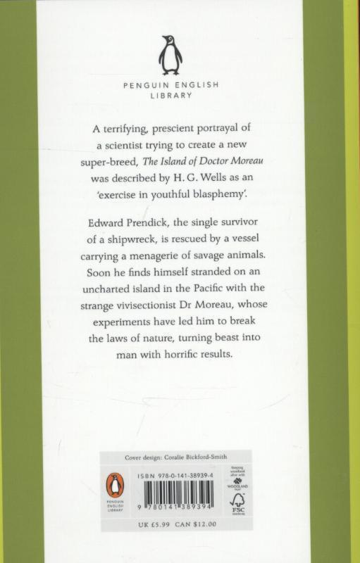 Rückseite: 9780141389394 | The Island of Doctor Moreau | H. G. Wells | Taschenbuch | 160 S.