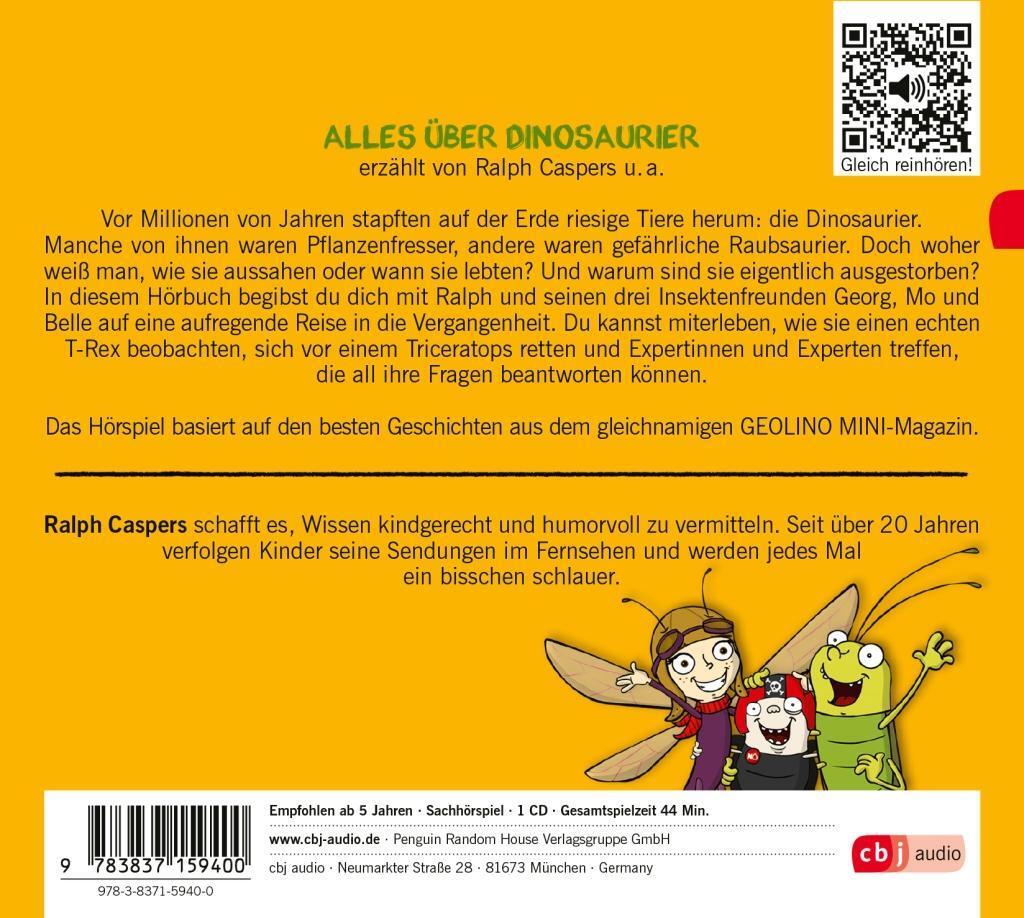 Bild: 9783837159400 | GEOLINO MINI 08: Alles über Dinosaurier | Eva Dax (u. a.) | Audio-CD