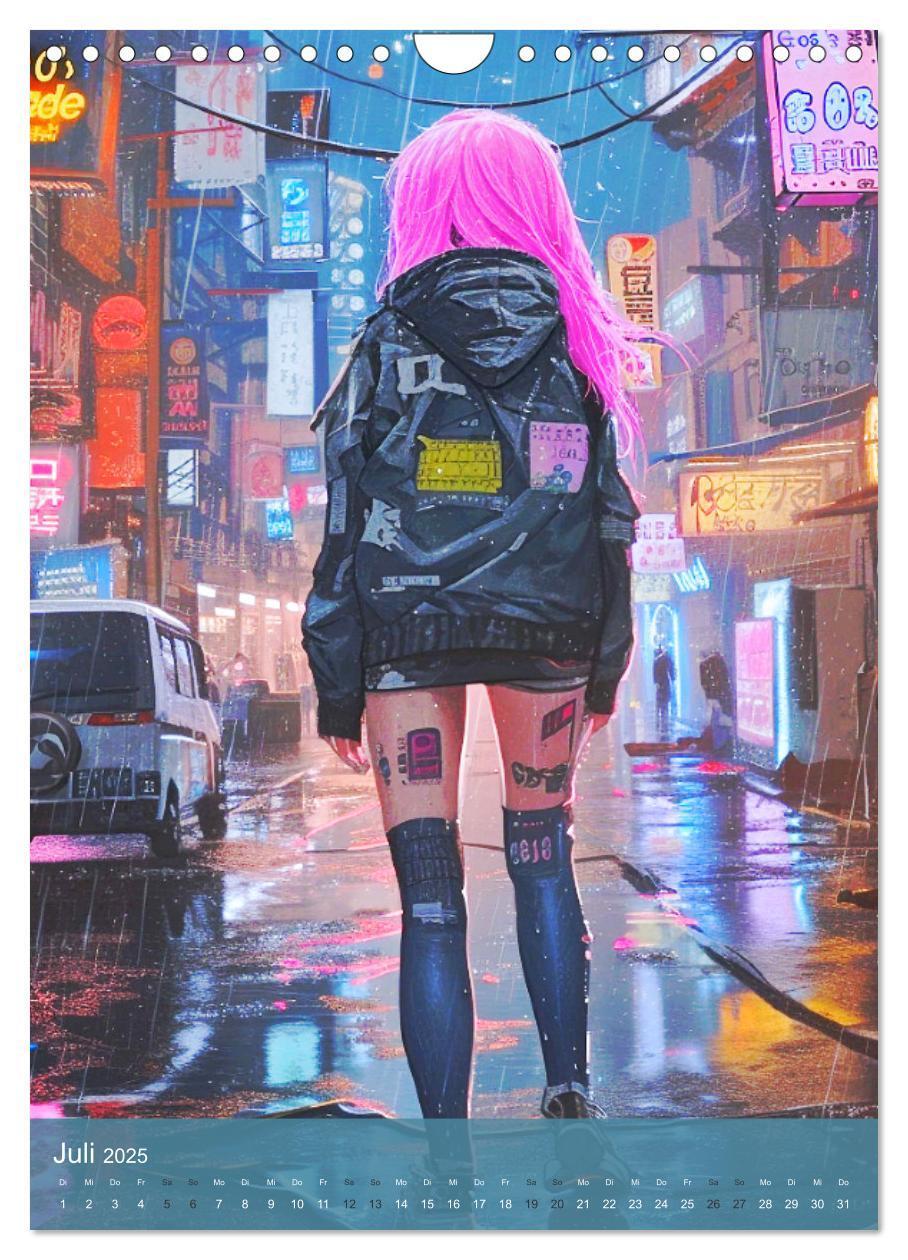 Bild: 9783383812798 | Manga-Comics. Cyberpunk Anime. Science Fiction Girls (Wandkalender...