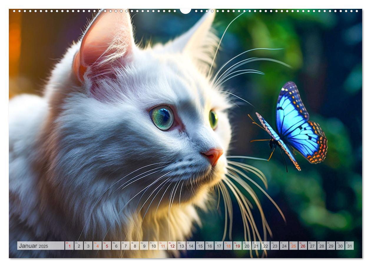 Bild: 9783383862618 | Die Katze und der Schmetterling (Wandkalender 2025 DIN A2 quer),...