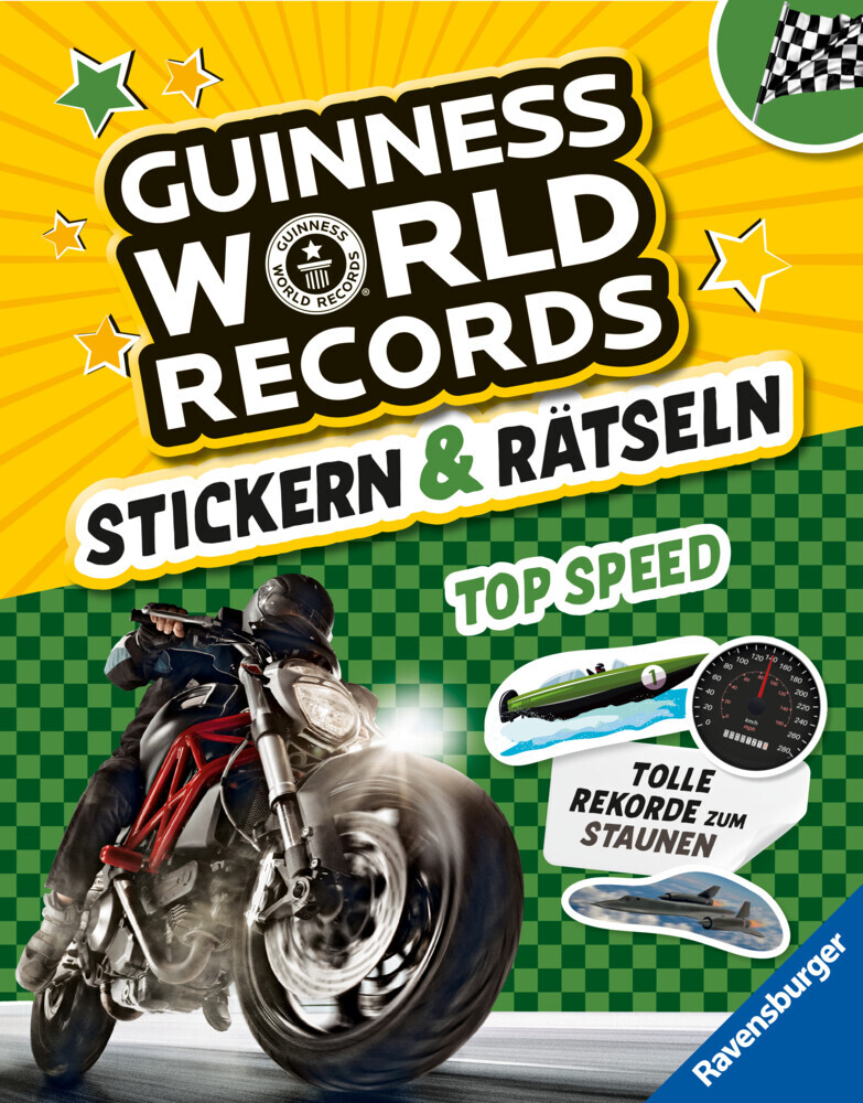 Cover: 9783473489527 | Guinness World Records Stickern und Rätseln: Top Speed | Adler (u. a.)