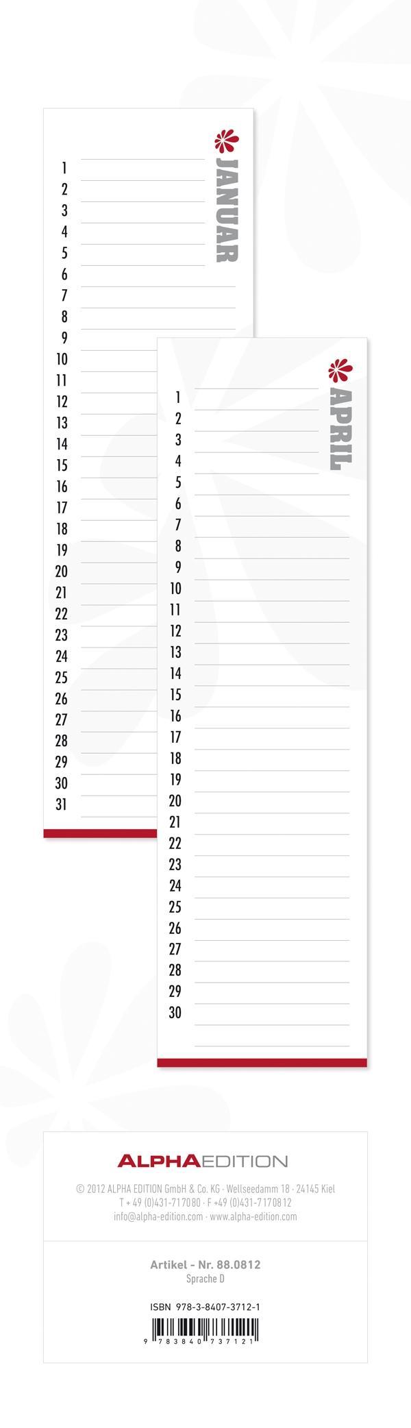 Bild: 9783840737121 | Geburtstagskalender Mini immerwährend | Kalender | 28 S. | Deutsch