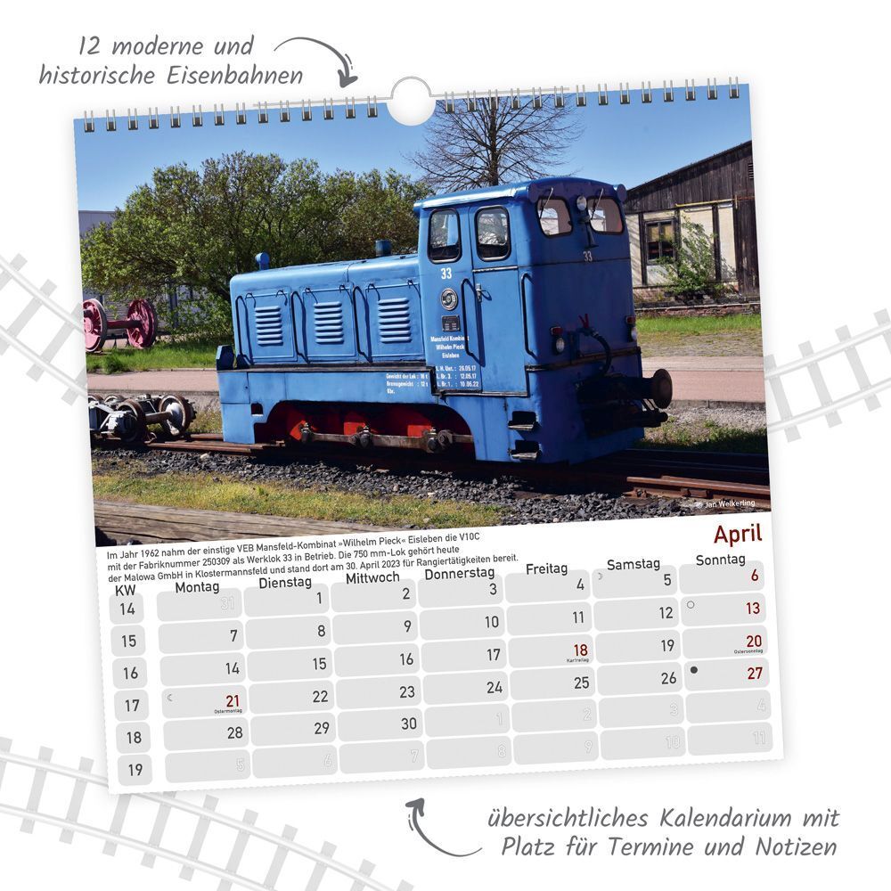 Bild: 9783988022608 | Trötsch Technikkalender DDR-Eisenbahnen 2025 | &amp;amp (u. a.) | Kalender