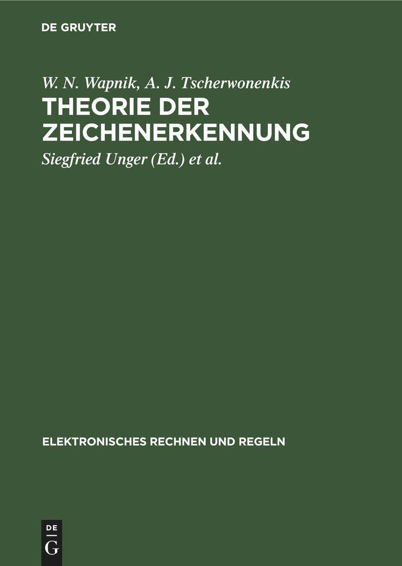 Cover: 9783112483374 | Theorie der Zeichenerkennung | W. N. Wapnik (u. a.) | Buch | Deutsch