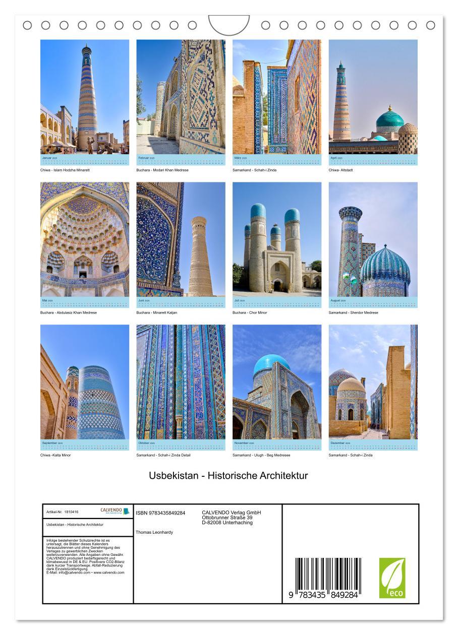 Bild: 9783435849284 | Usbekistan - Historische Architektur (Wandkalender 2025 DIN A4...