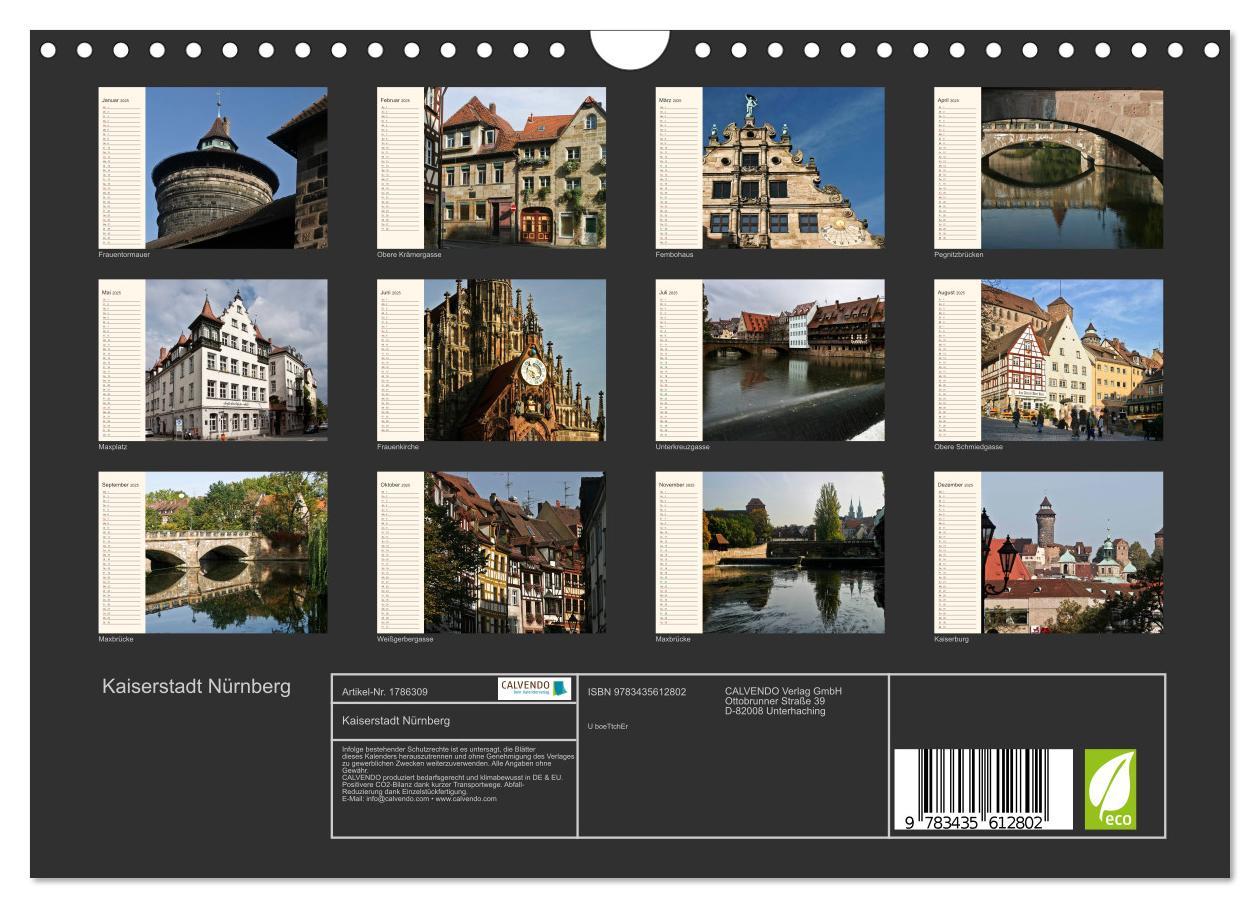 Bild: 9783435612802 | Kaiserstadt Nürnberg (Wandkalender 2025 DIN A4 quer), CALVENDO...