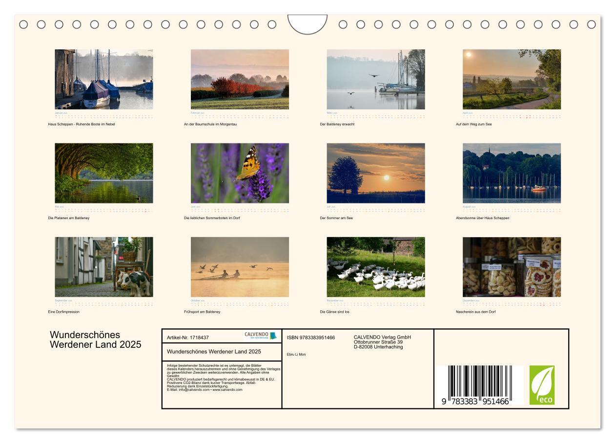 Bild: 9783383951466 | Wunderschönes Werdener Land 2025 (Wandkalender 2025 DIN A4 quer),...