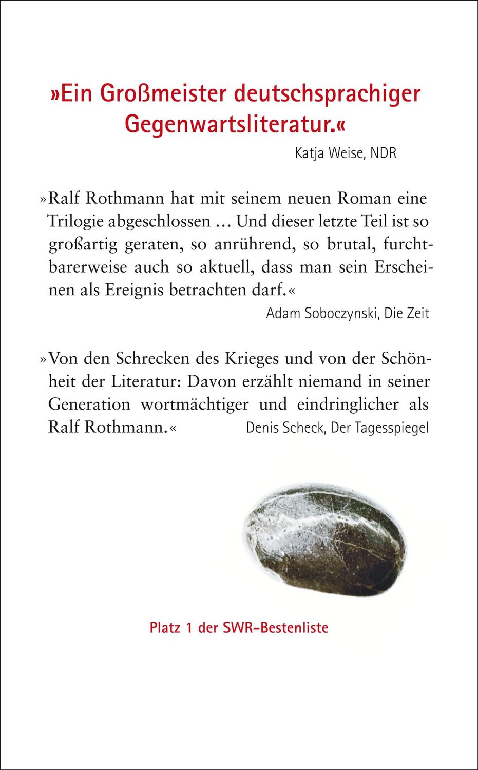 Rückseite: 9783518473672 | Die Nacht unterm Schnee | Roman | Ralf Rothmann | Taschenbuch | 303 S.