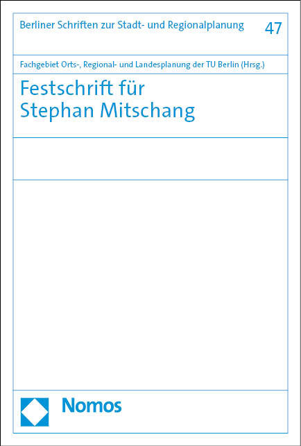 Cover: 9783756012282 | Festschrift für Stephan Mitschang | Orts- | Buch | 337 S. | Deutsch