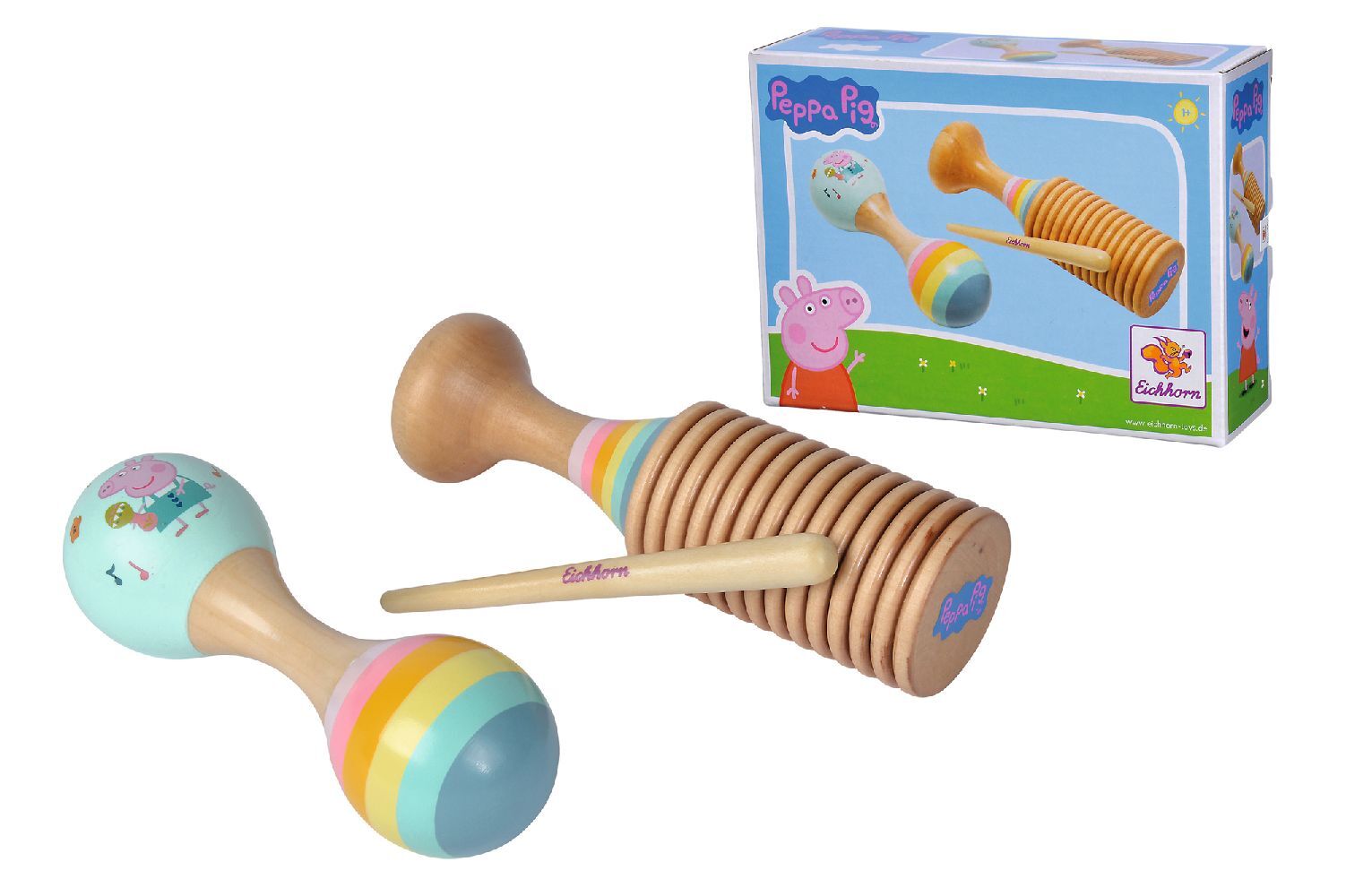 Cover: 4003046010503 | Peppa Pig Maraca und Ratsche Set | Bunter Stückkarton | 109265764