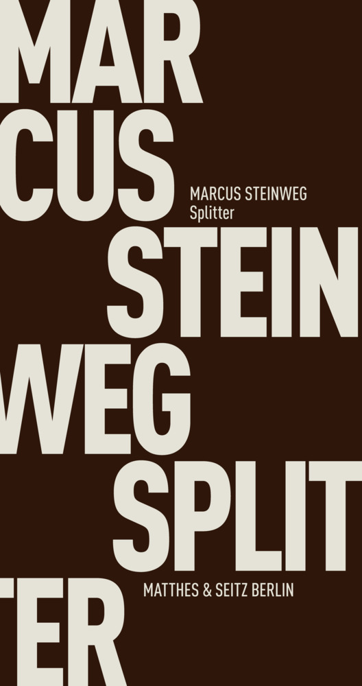 Cover: 9783957573438 | Splitter | Marcus Steinweg | Taschenbuch | Klappenbroschur | 205 S.