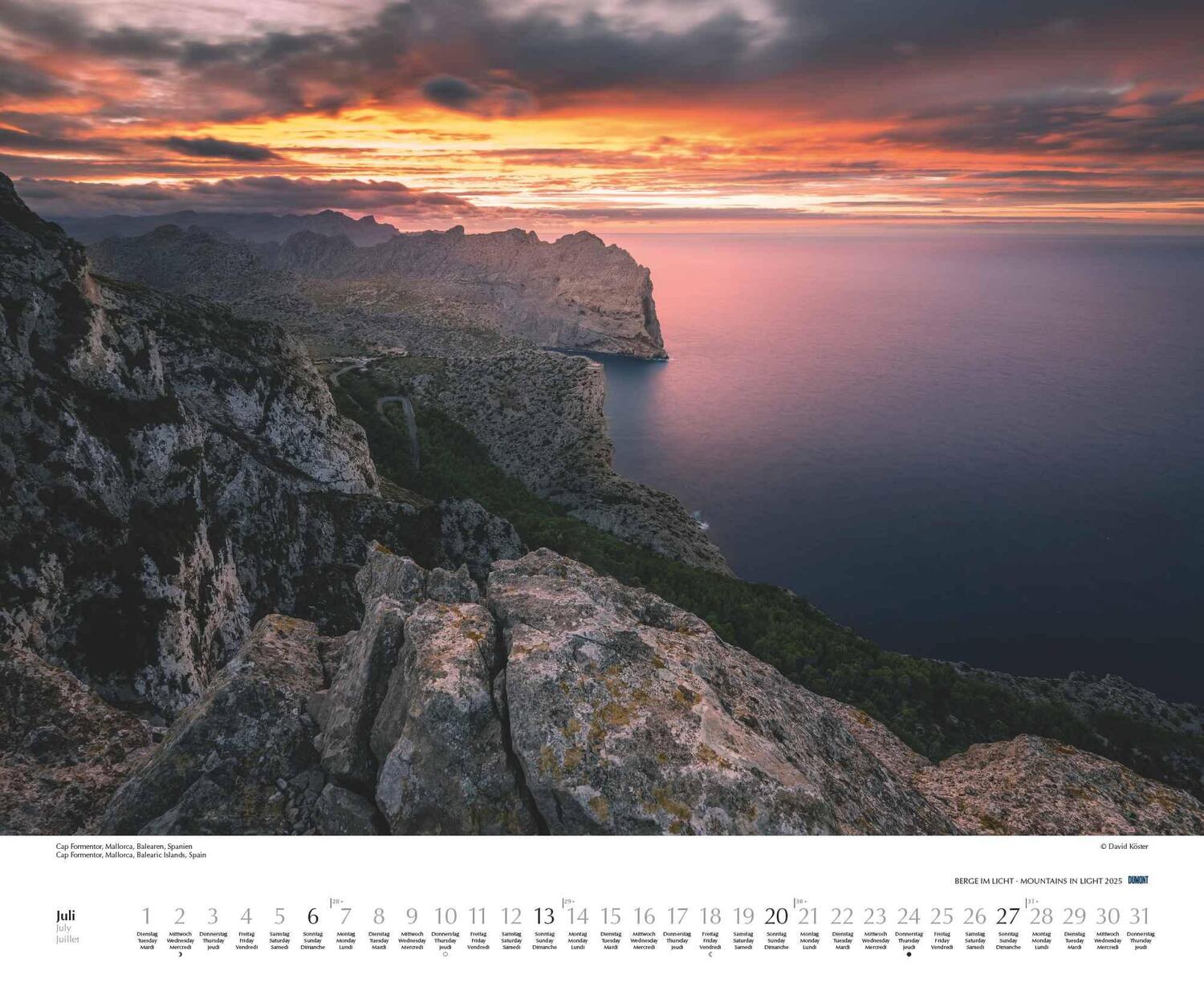 Bild: 4250809653884 | Berge im Licht 2025 - Wandkalender 60,0 x 50,0 cm - Spiralbindung