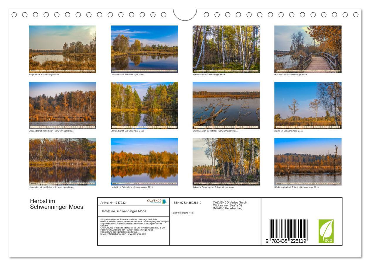 Bild: 9783435228119 | Herbst im Schwenninger Moos (Wandkalender 2025 DIN A4 quer),...