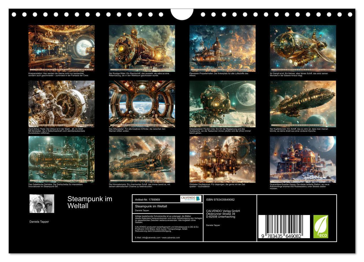 Bild: 9783435649082 | Steampunk im Weltall (Wandkalender 2025 DIN A4 quer), CALVENDO...