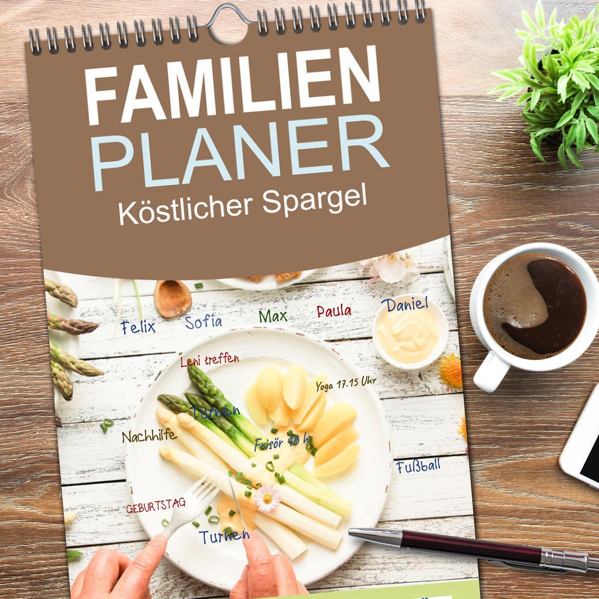 Bild: 9783457099636 | Familienplaner 2025 - Köstlicher Spargel mit 5 Spalten...