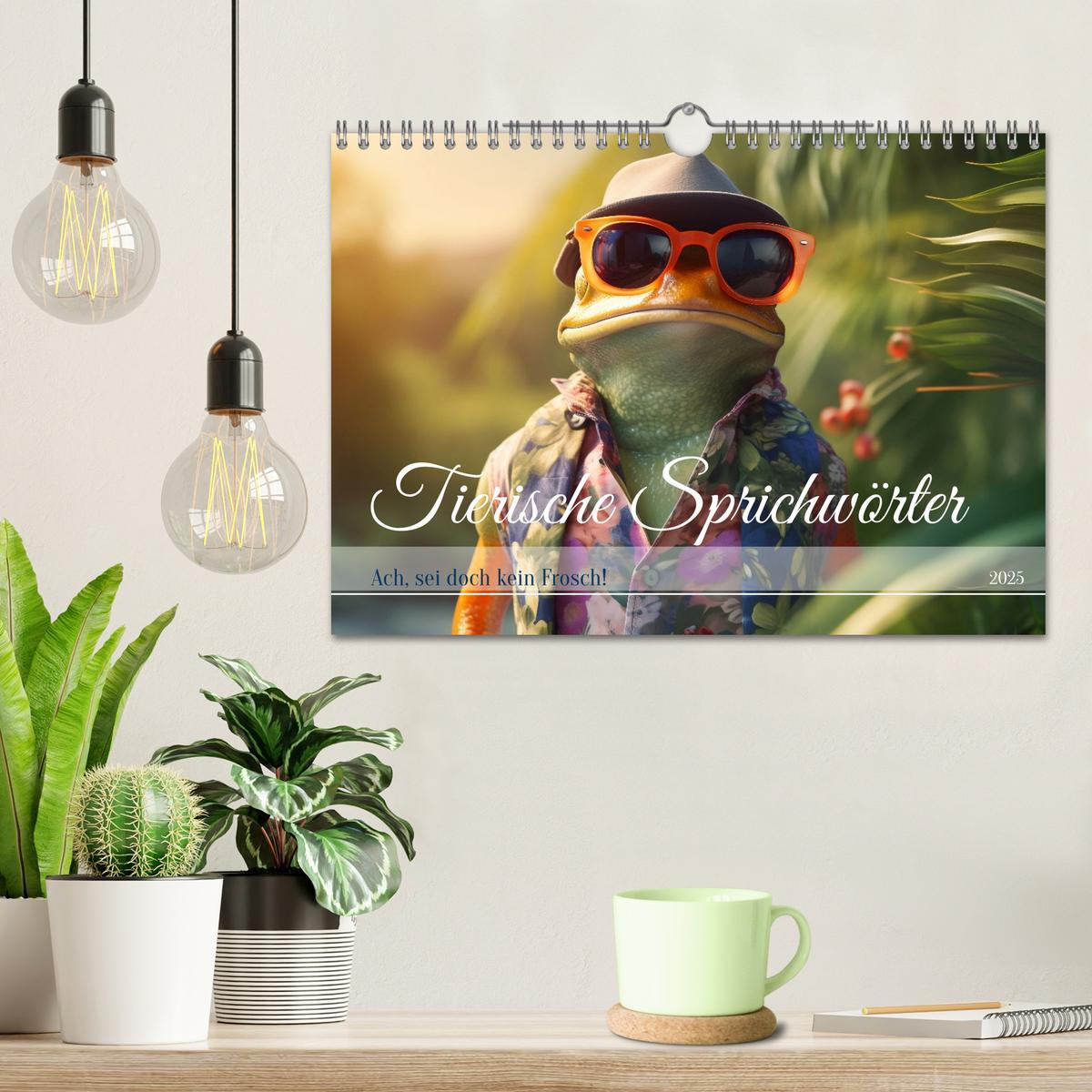 Bild: 9783383841910 | Tierische Sprichwörter (Wandkalender 2025 DIN A4 quer), CALVENDO...