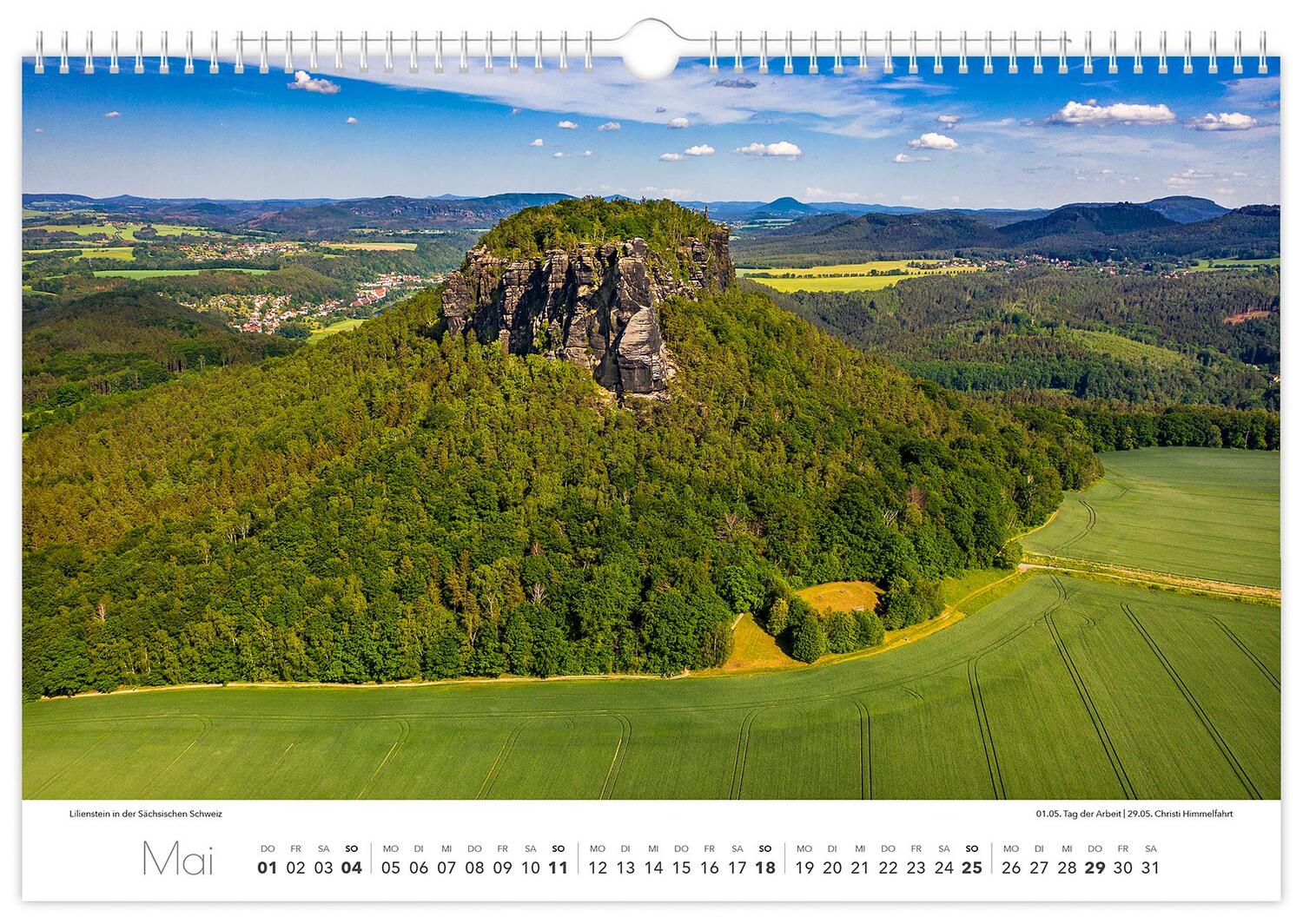 Bild: 9783910680555 | Kalender Sachsen von oben 2025 - Luftaufnahmen | Peter Schubert | 2025