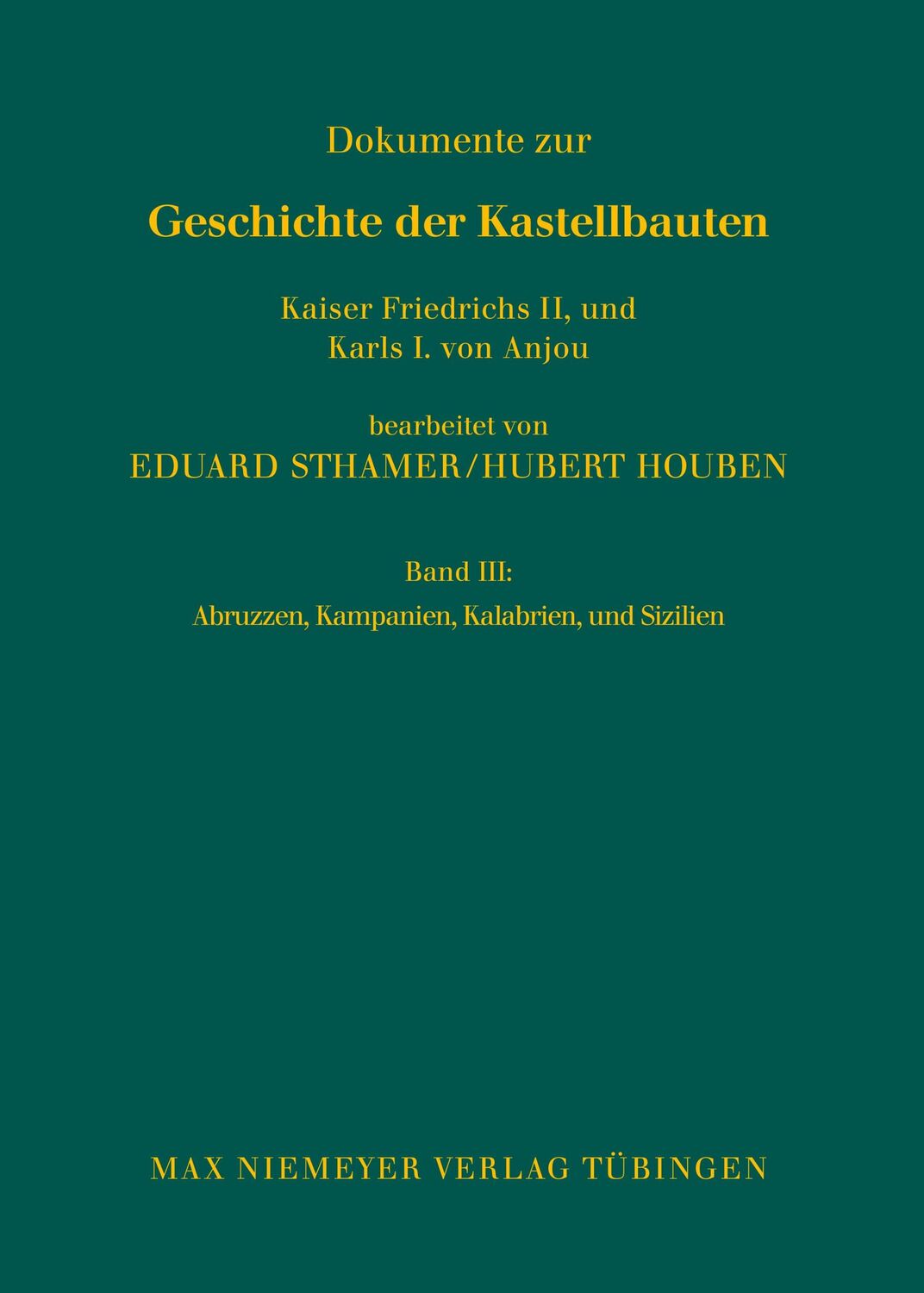 Cover: 9783484700420 | Abruzzen, Kampanien, Kalabrien und Sizilien | Hubert Houben (u. a.)