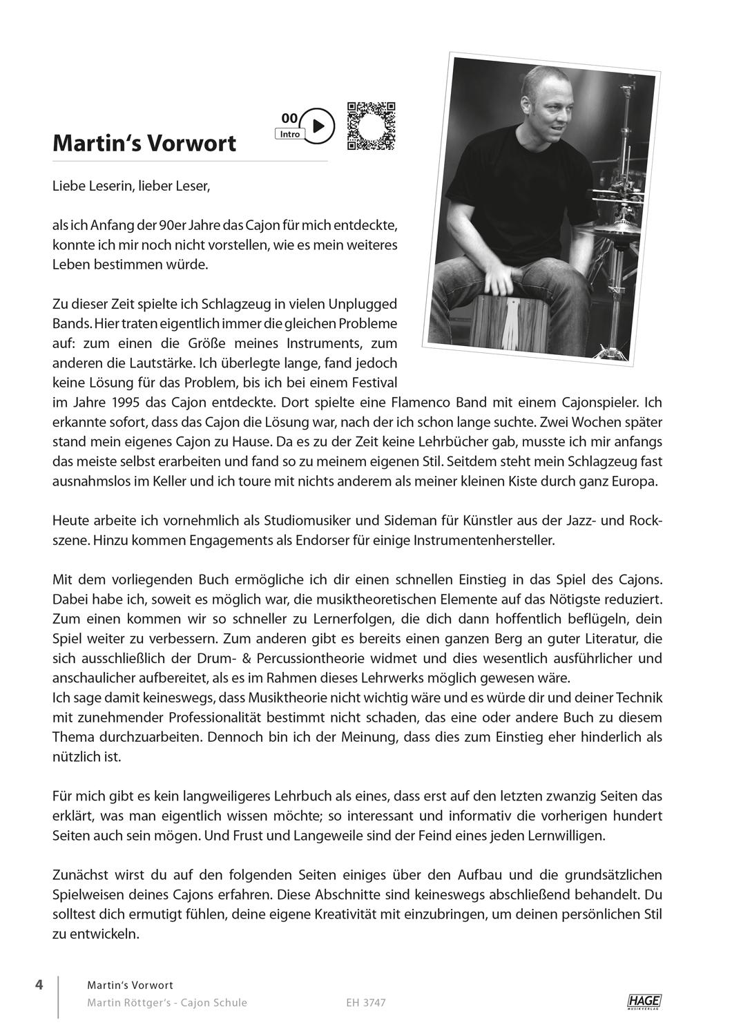 Bild: 9783866261143 | Martin Röttger's Cajon Schule, exklusive QR-Codes | Helmut Hage | Buch