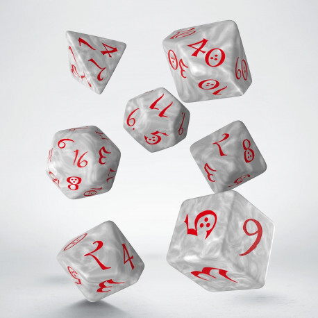 Cover: 5907699493326 | Classic RPG Pearl &amp; red Dice Set (7) | Auslaufartikel | Q-Workshop