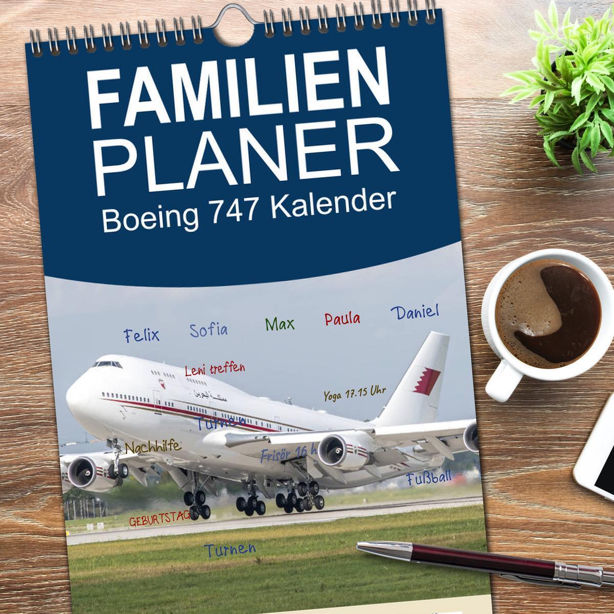 Bild: 9783457090169 | Familienplaner 2025 - Boeing 747 Kalender mit 5 Spalten...