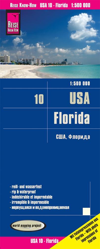 Cover: 9783831773237 | Reise Know-How Landkarte USA 10, Florida (1:500.000) | (Land-)Karte