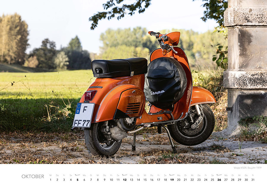 Bild: 9783966648387 | Vespa Kalender 2025 | La Dolce Vita auf zwei Rädern. Roller Kalender