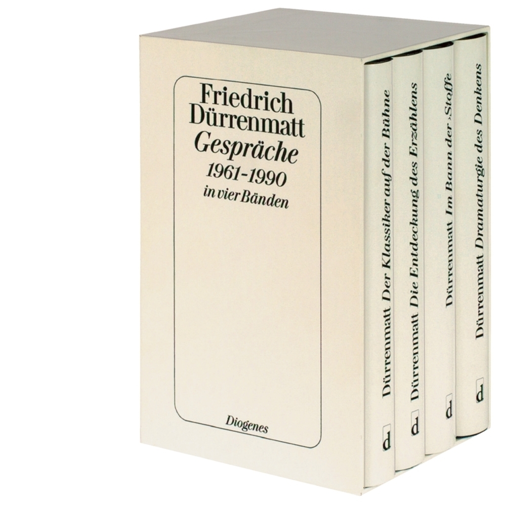 Cover: 9783257061116 | Gespräche 1961-1990 in vier Bänden in Kassette, 4 Teile | Dürrenmatt