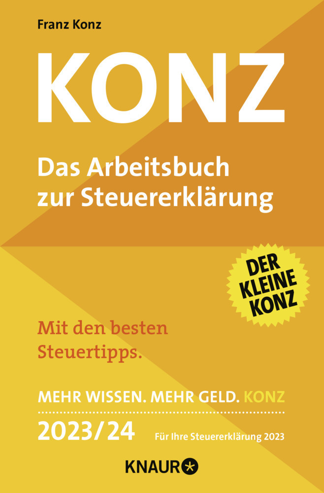 Cover: 9783426791783 | Konz, Das Arbeitsbuch zur Steuererklärung 2023/24 | Taschenbuch | 2023