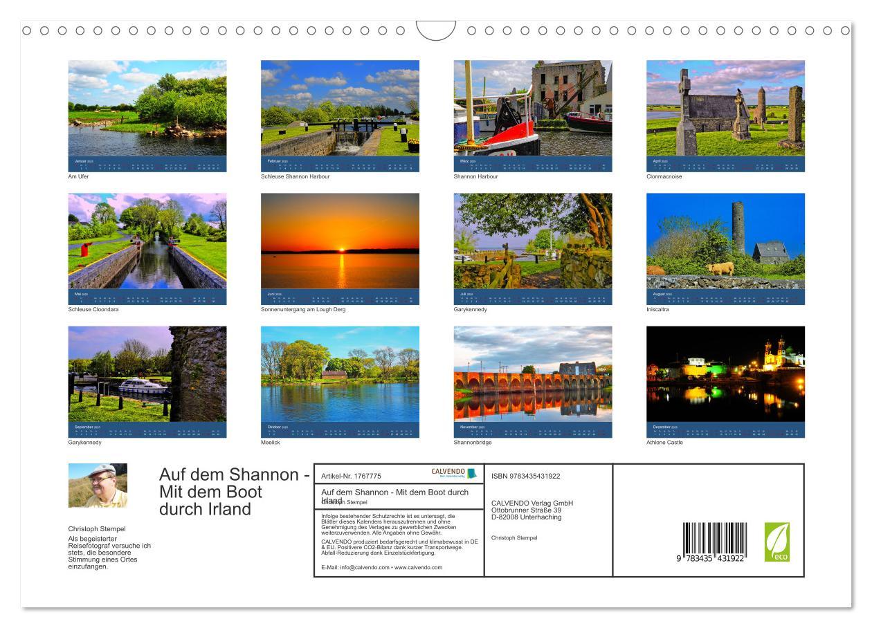 Bild: 9783435431922 | Auf dem Shannon - Mit dem Boot durch Irland (Wandkalender 2025 DIN...