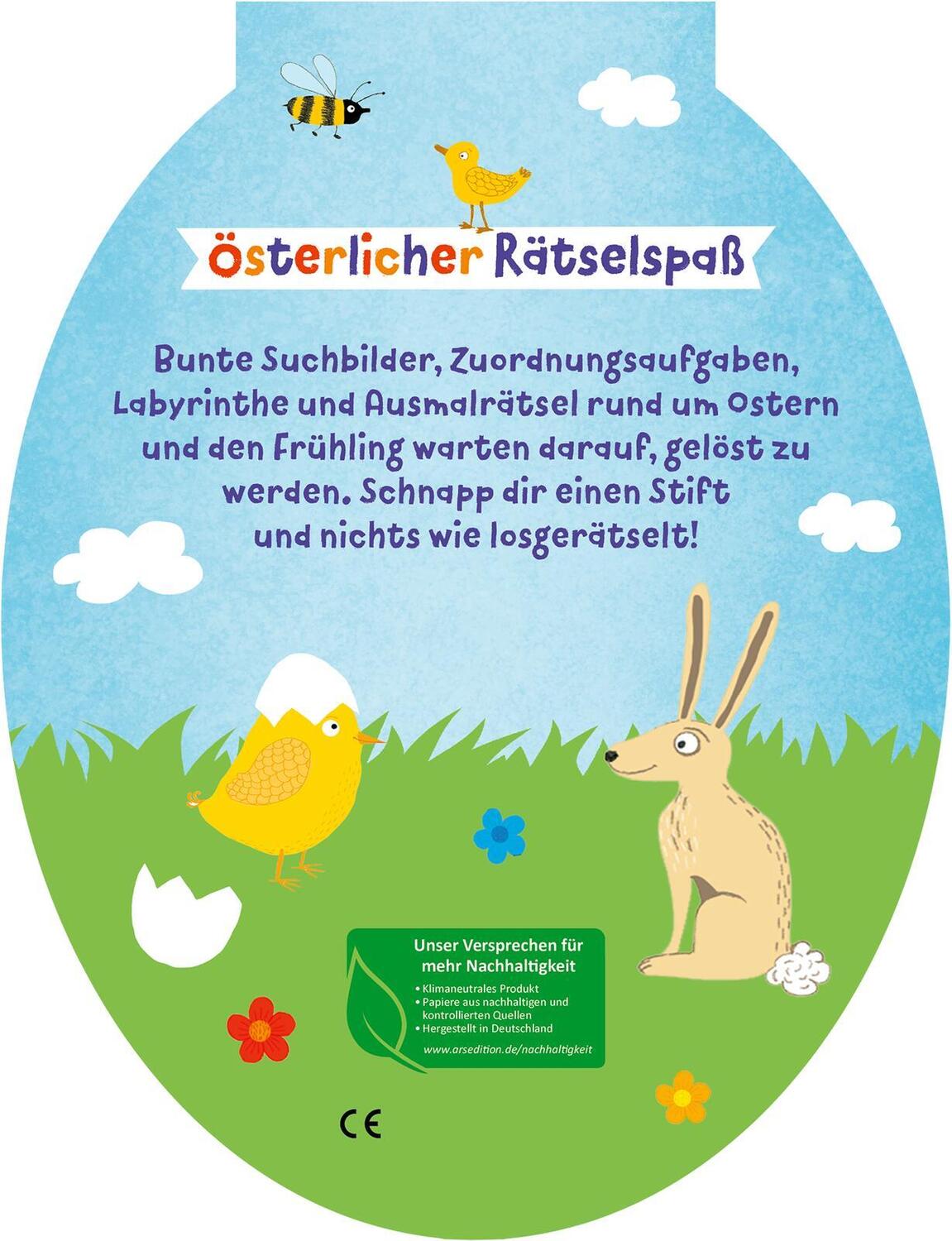 Rückseite: 9783845855028 | Große Oster-Rätselei | Taschenbuch | Softcover formgestanzt | 96 S.