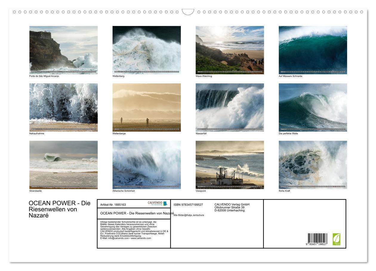 Bild: 9783457199527 | OCEAN POWER - Die Riesenwellen von Nazaré (Wandkalender 2025 DIN A2...