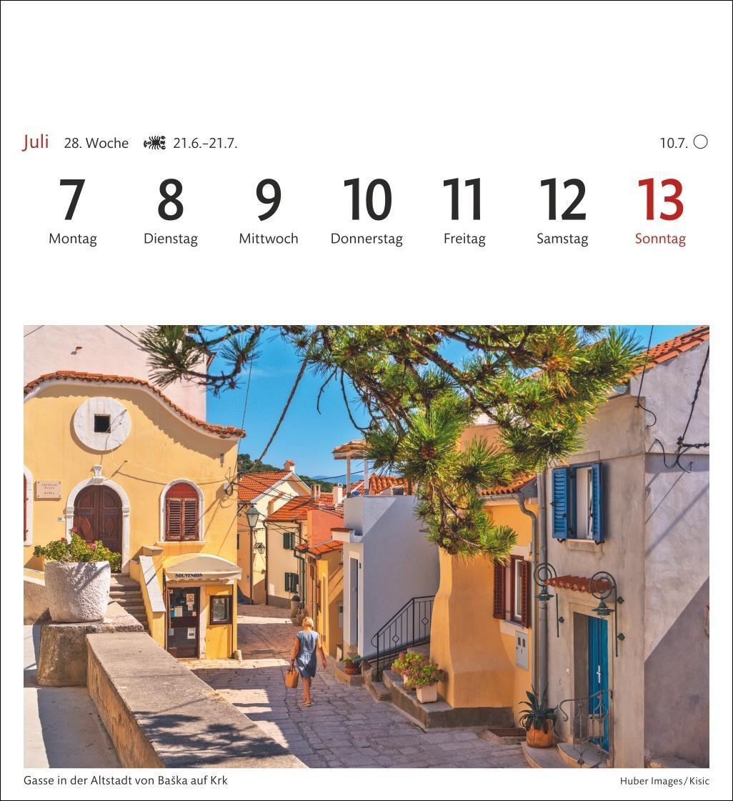 Bild: 9783840035326 | Kroatien Sehnsuchtskalender 2025 - Wochenkalender mit 53 Postkarten