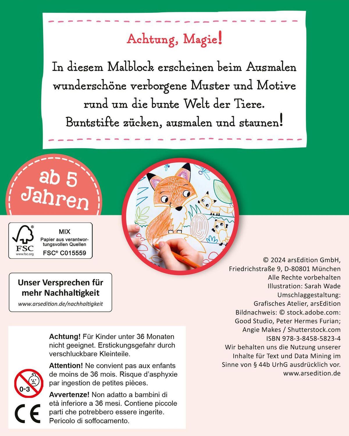 Rückseite: 9783845858234 | Zauberbilder Minis - Tiere | Sarah Wade | Taschenbuch | Softcover