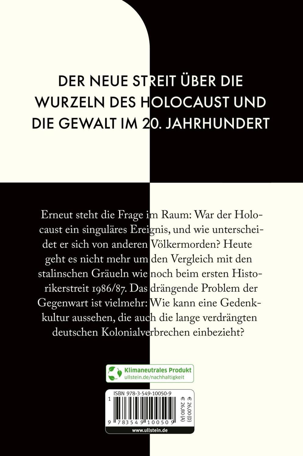 Rückseite: 9783549100509 | Historiker streiten | Susan Neiman (u. a.) | Taschenbuch | 368 S.