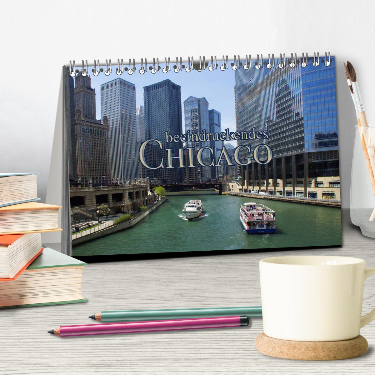 Bild: 9783435275151 | beeindruckendes Chicago (Tischkalender 2025 DIN A5 quer), CALVENDO...