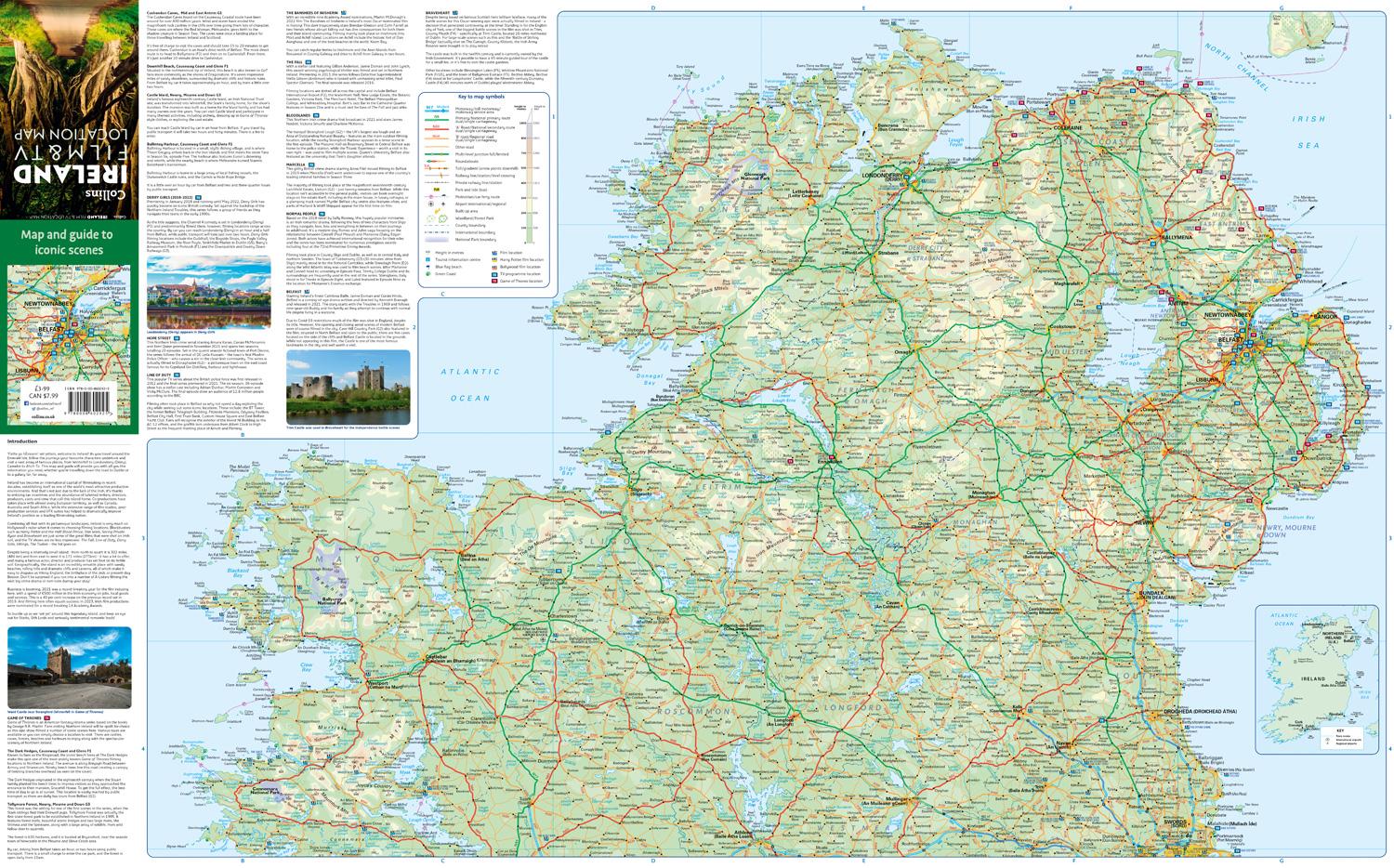 Bild: 9780008602925 | Collins Ireland Film and TV Location Map | Collins Maps | (Land-)Karte